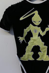 Windowsen "Alien" velvet conjoined short -sleeved PS23OP001 black